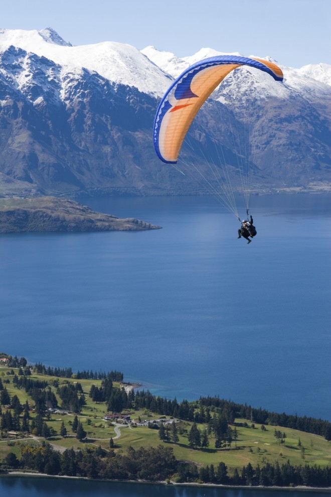 Padalstvo v mestu Queenstown.