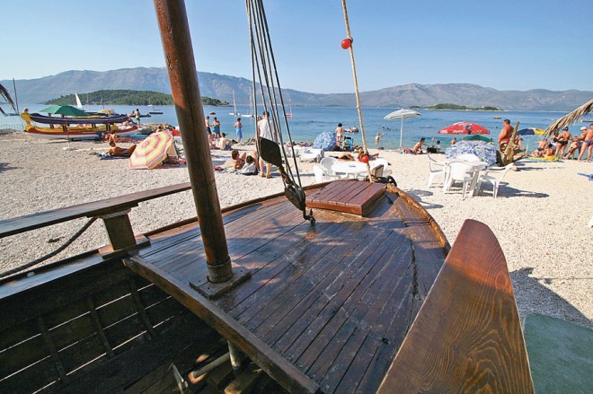 La spiaggia di Lombarda sull'isola di Korčula