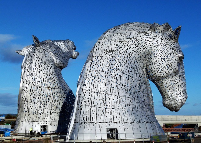 L'artiste Andy Scott et les Kelpies