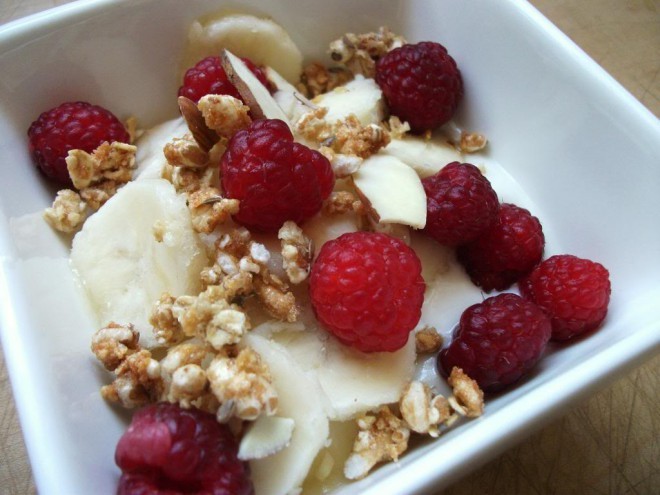 Bananenschale zum Frühstück