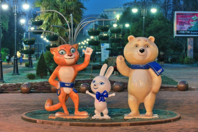 Maskote 22. zimskih olimpijskih iger. (foto: OK Sochi 2014 Olympic Games)