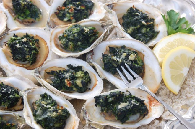Ostrige s parmezanom
