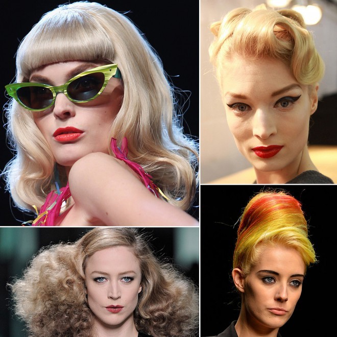 Retro inšpirácie z 50., 70. a 80. rokov. Foto: Beauty.popsugar.co.uk.
