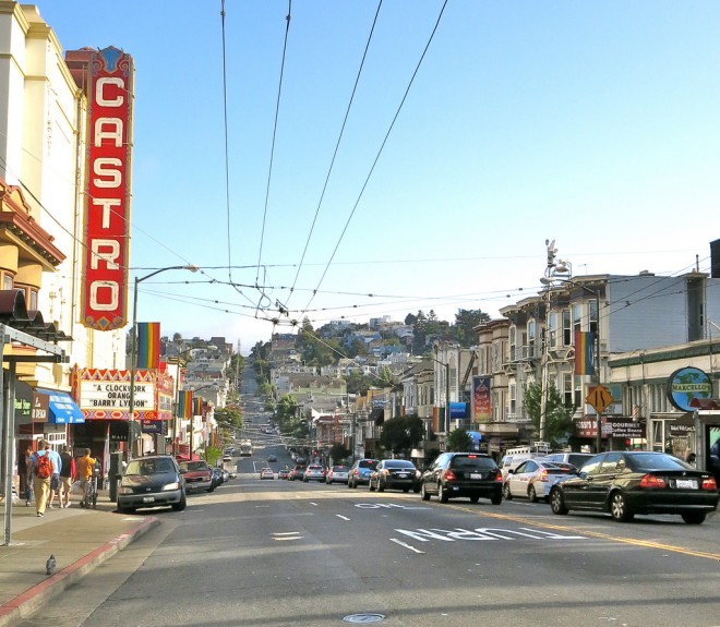 Il Castro, un quartiere di San Francisco con una forte comunità gay, sarà presto avvolto da un'aperta vitalità. Foto: castrobiscuit.com