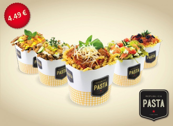 Pasta casera de preparación rápida con una amplia selección de salsas recién preparadas. Foto de : República Pasta.