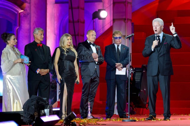 Ruth BRAUER, Greg LOUGANIS, Fergie, Gery Keszler, Sir Elton John, Bill CLINTON Foto: Andreas Tischler