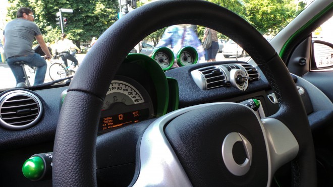 Nel trambusto della città, la smart elettrica si sente benissimo!