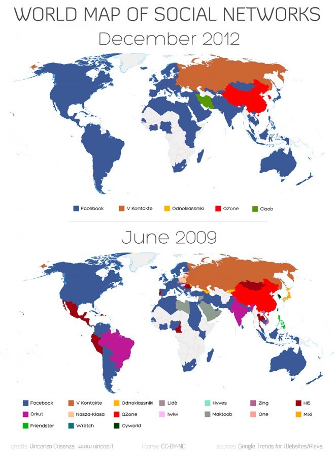 El mundo según las redes sociales dominantes
