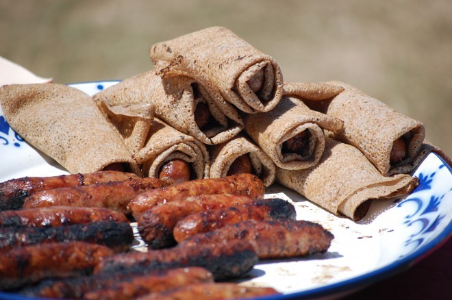Galette saucisse, Francija