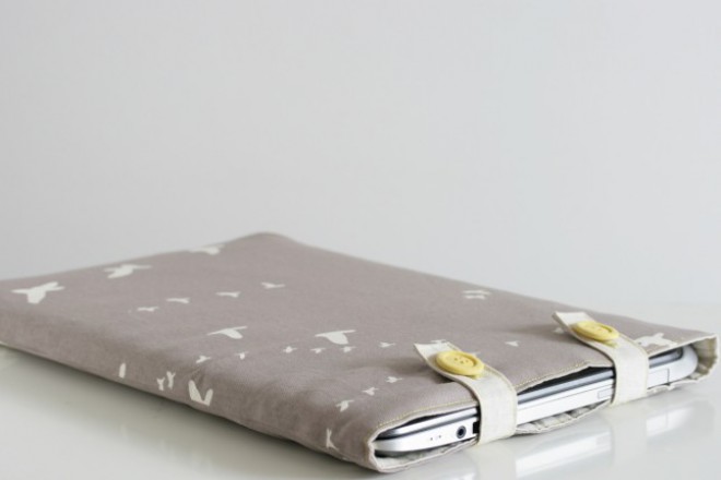 Canvas taske med knapper