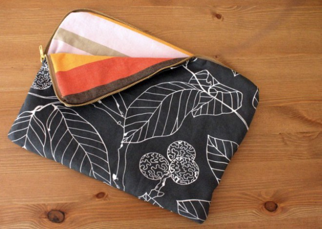 Blomstertaske med lynlås