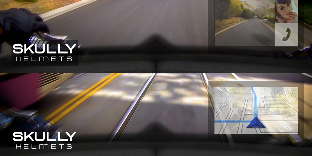 いいえ、これはコンピュータ ゲームではありません。これらは Skully AR-1 スマート ヘルメットのバイザーを通して見たものです。