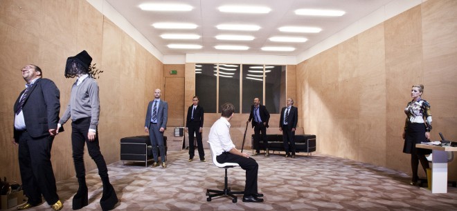 A scene from the Golden Shoe performance by Dominik Smolet (photo: Sebastian Cavazza).
