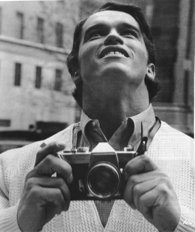 Arnold Schwarzenegger en 1968 por primera vez en Nueva York. 