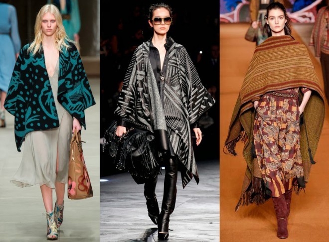 Burberry Prorsum, Roberto Cavalli in Etro.