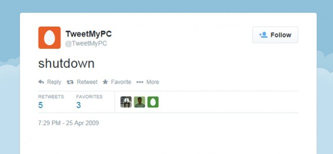 Schalten Sie Ihren Computer mit einem Tweet aus.