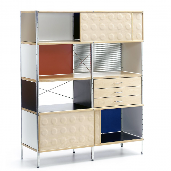 Le système de stockage ESU du tandem design Eames.