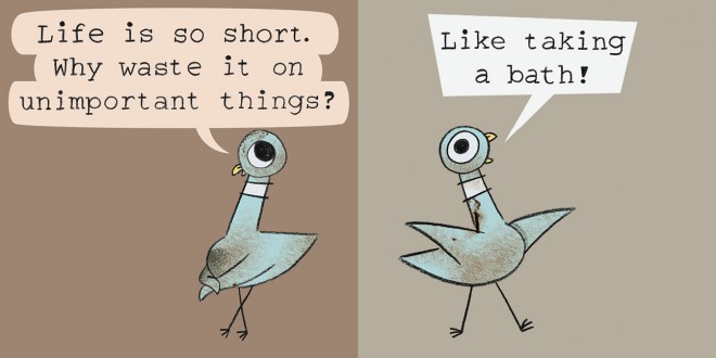 Najboljša slikanica: The Pigeon Needs a Bath! (Mo Willems)