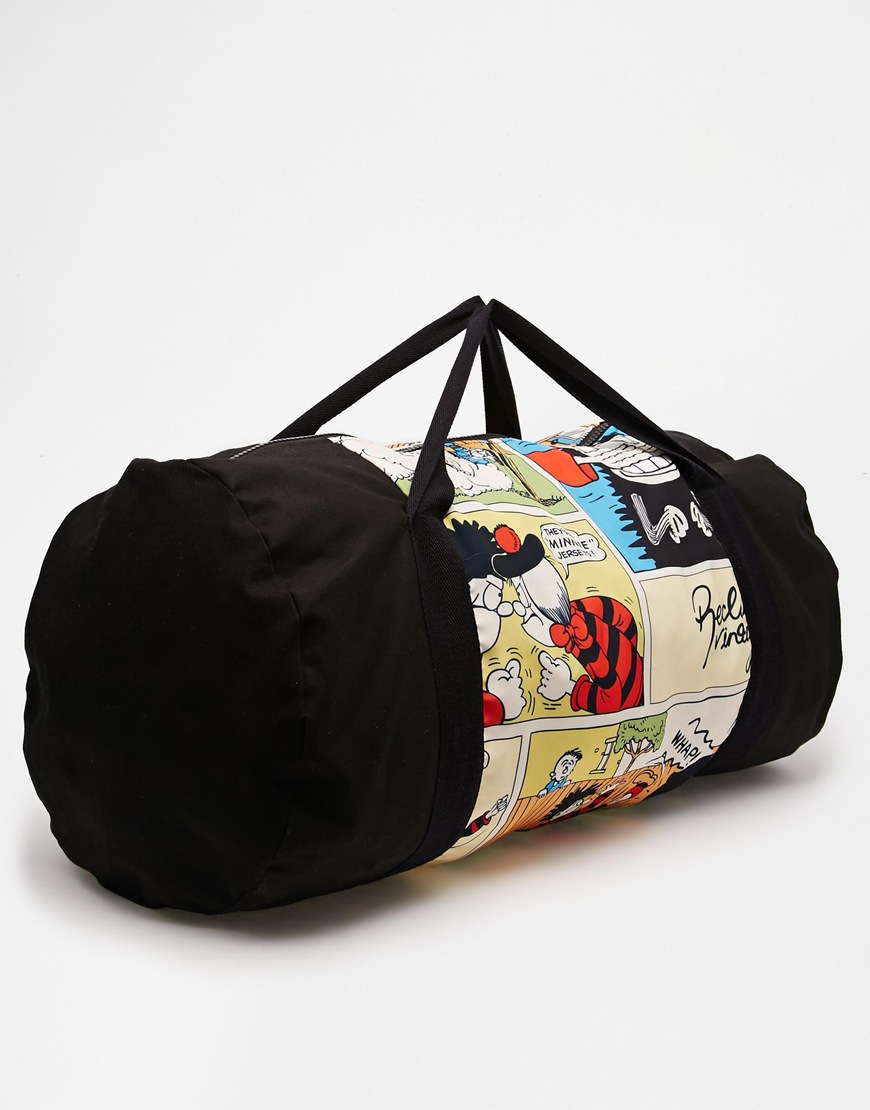 Reclaimed Vintage Beano Barrel Bag - zanj