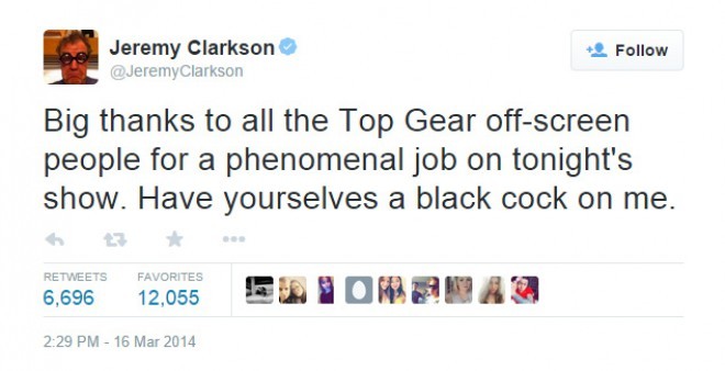 Tweet napisao Jeremy Clarkson