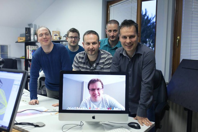 The team behind the Coopy remote control.
