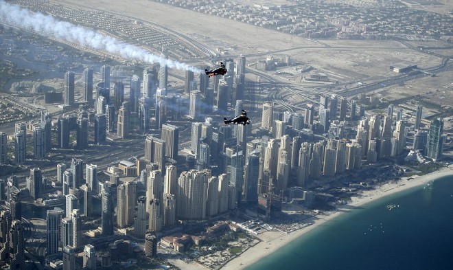 Ecco come appare un volo jetpack su Dubai.