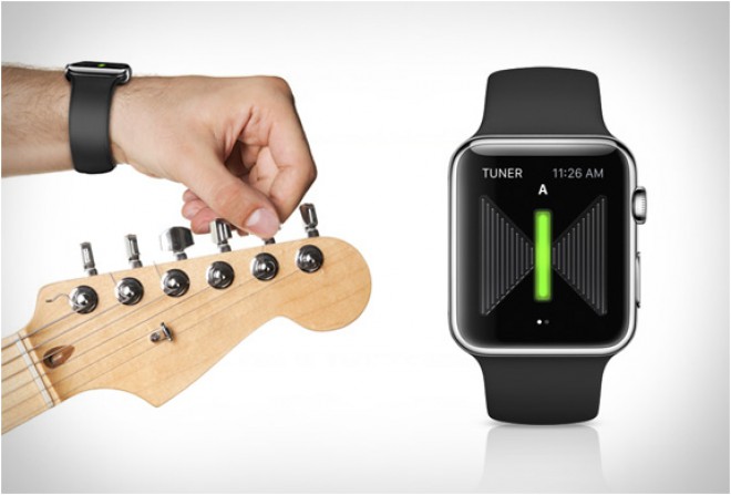 Die Gitarre kann man jetzt auch mit der Apple Watch stimmen.