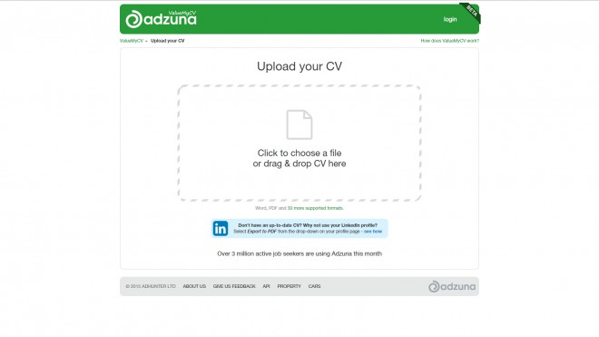 ValueMyCV - aplikacija, kjer lahko naložimo naš življenjepis in dobimo izračun dejanske plače, ki bi jo morali prejemati
