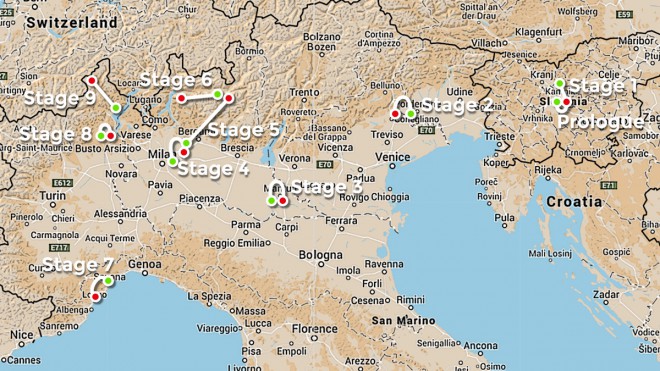 Trasa letošnje ženske različice italijanske pentlje.
