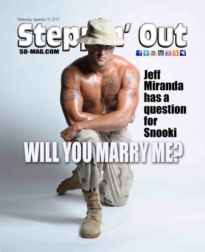 Jeff Miranda na naslovnici revije Steppin' Out