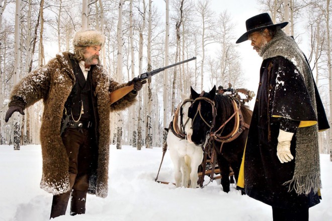 Premiejagers Kurt Russell en Samuel L. Jackson.
