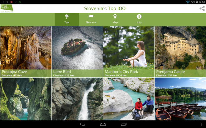 L'applicazione mobile Hiking and Biking in Slovenia entusiasmerà tutti gli escursionisti e i ciclisti.