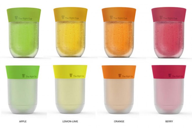 Alle Geschmacksrichtungen der The Right Cup-Flasche.