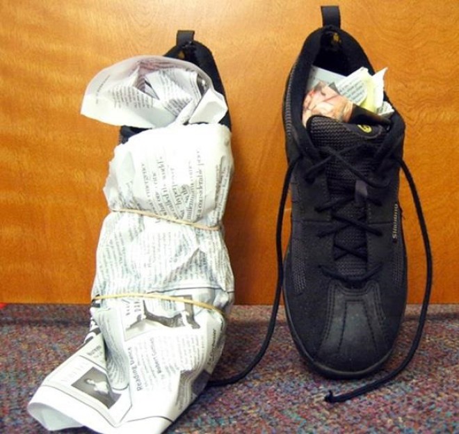 To keep the shoes dry inside and out.
