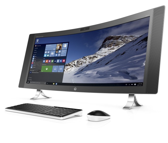 HP Envy Curved PC ima zaslon osjetljiv na dodir.