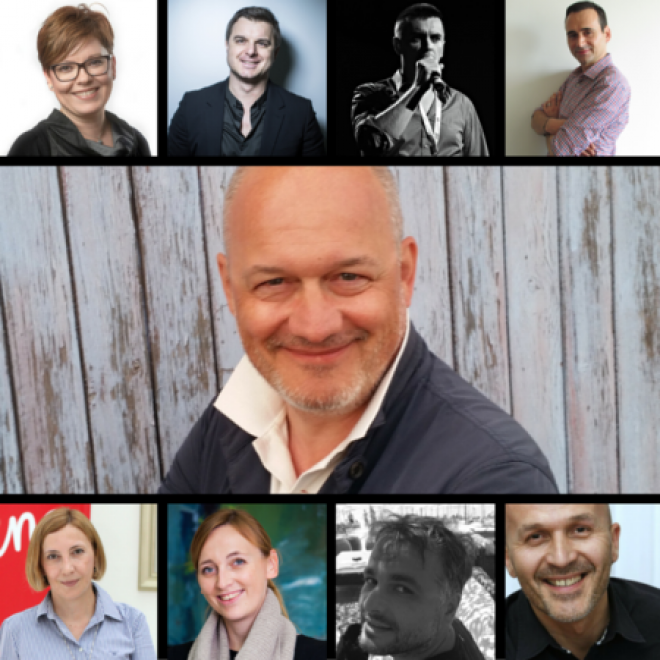 Os membros do júri de 9 membros Marko Vičič (presidente), Radovan Aleksić, Damir Ciglar, Filip Dimitrov, Katja Kek, Ksenija Latković Kozarac, Joško Mrndže, Gordana Periškić e Toni Tomašek, que avaliarão os trabalhos apresentados ao concurso Sempler para o melhores estratégias de mídia deste ano.