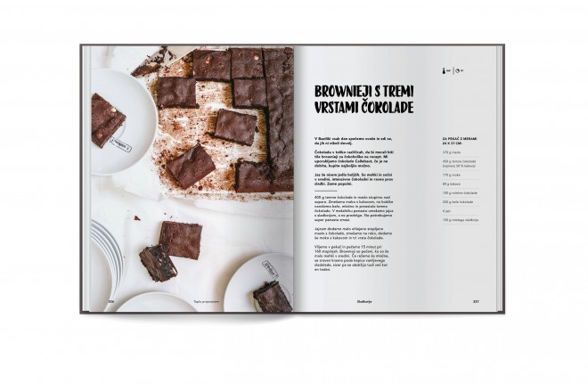Brownieji s tremi vrstami čokolade