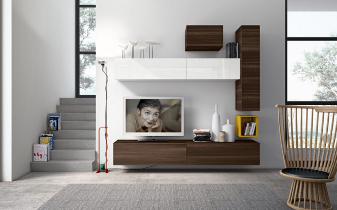Minimalistische woonkamercomposities