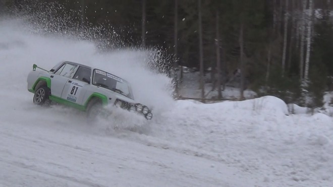 Una scena interessante del Rally Jari-Pekka 2016.