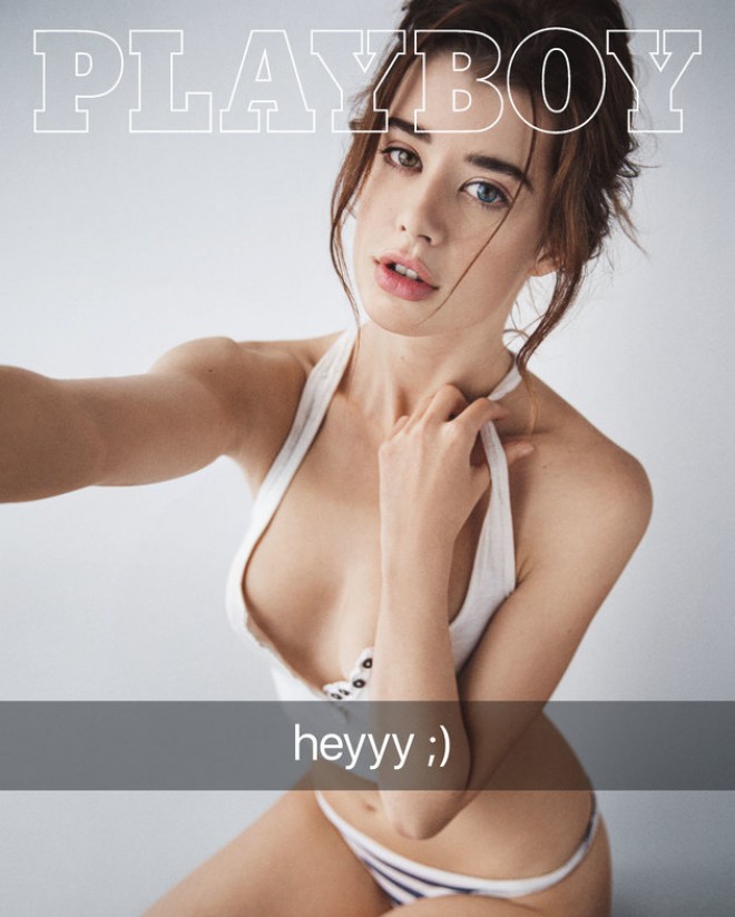 The cover of the March issue of Playboy magazine, which will go down in history.