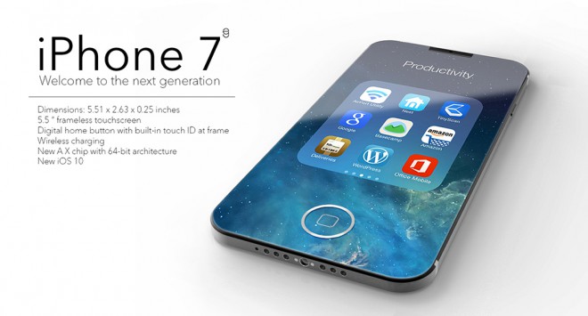 Tlačítko je v konceptu iPhone 7 kompletně digitalizováno. 