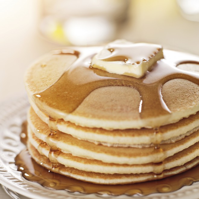 Fluffy pancakes can be "seasoned" with honey.