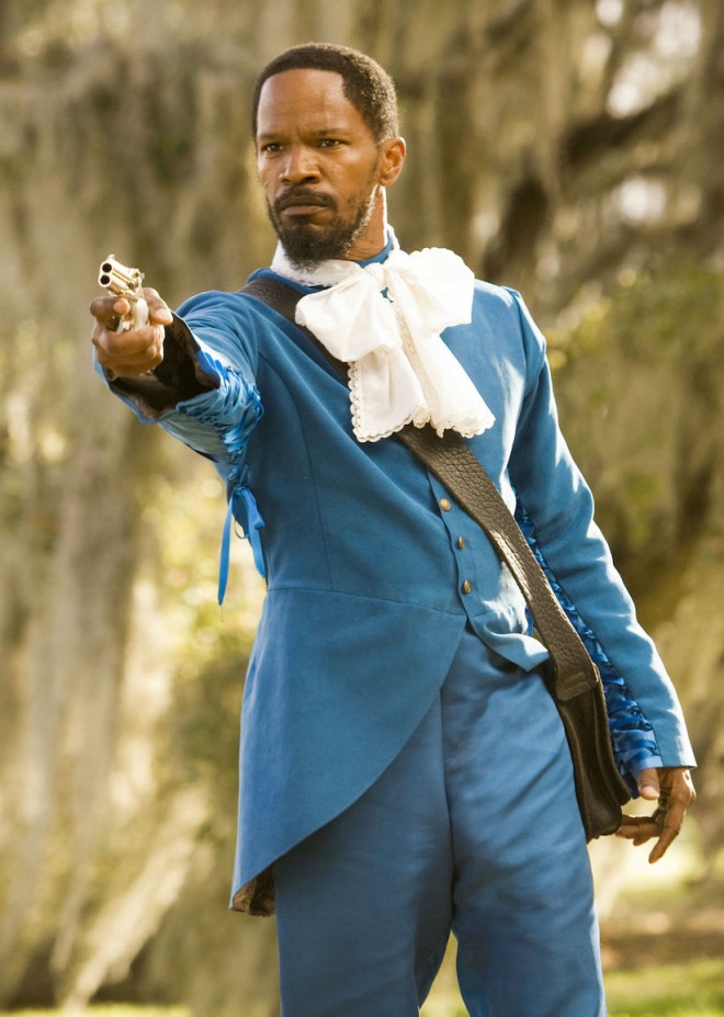 Django Unchained의 이 장면은 Thomas Gainsborough의 The Blue Boy라는 그림에서 영감을 받았습니다.