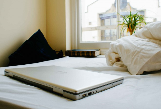 Do you leave your computer on in bed?