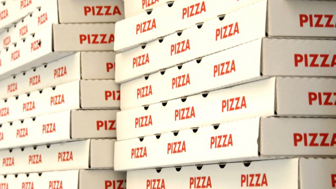 Pizzaemballasje slik vi er vant til...