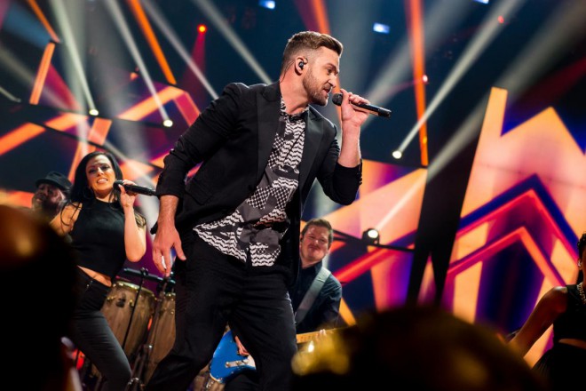 Justin Timberlake also shared the Eurovision stage with the contestants.