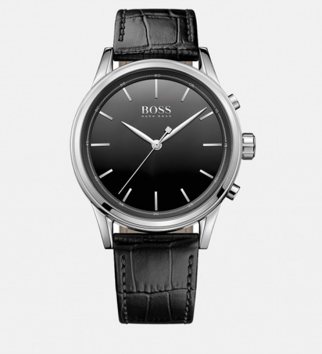 Montre connectée Hugo Boss Smart Classic en acier inoxydable.
