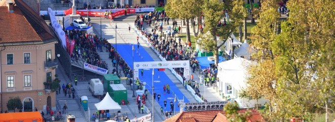 A linha de chegada da maratona será novamente em Kongresni trg.