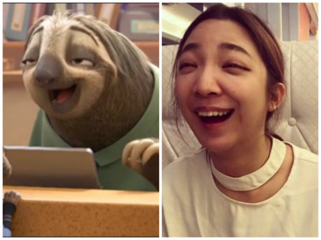 Sloth Flash is a woman in real life!