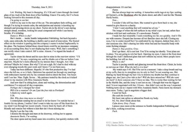 Utdrag från Fifty Shades Darker Ur Christians synvinkel 